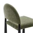 Modway Hayley Dining Side Chair in Black Leaf