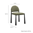Modway Hayley Dining Side Chair in Black Leaf