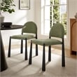 Modway Hayley Dining Side Chair in Black Leaf