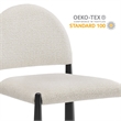 Modway Hayley Dining Side Chair in Black Cream