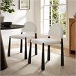 Modway Hayley Dining Side Chair in Black Cream