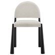 Modway Hayley Dining Side Chair in Black Cream