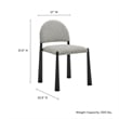 Modway Hayley Dining Side Chair in Black Camel