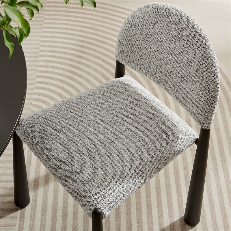 Modway Hayley Dining Side Chair in Black Camel