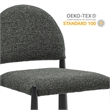 Modway Hayley Dining Side Chair in Black Anthracite