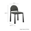 Modway Hayley Dining Side Chair in Black Anthracite