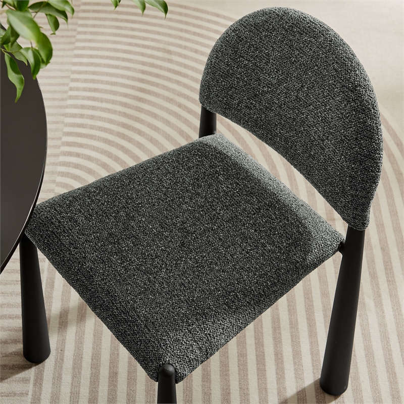 Modway Hayley Dining Side Chair in Black Anthracite