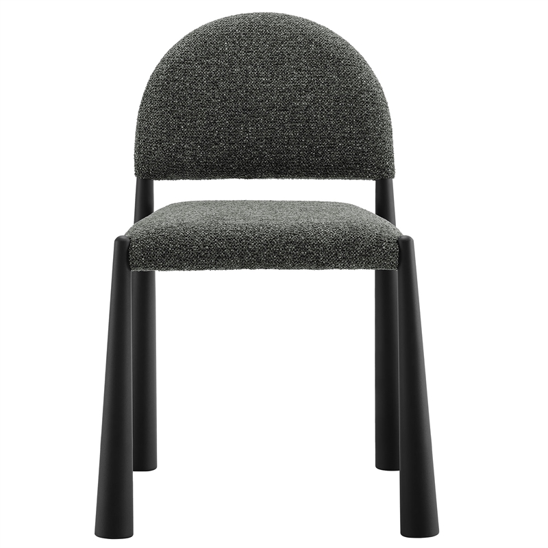 Modway Hayley Dining Side Chair in Black Anthracite