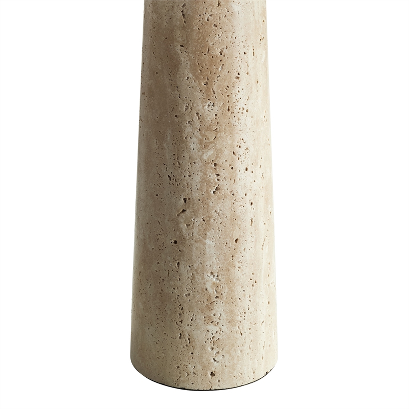 Modway Cove Table Lamp With Pleated Shade in Travertine