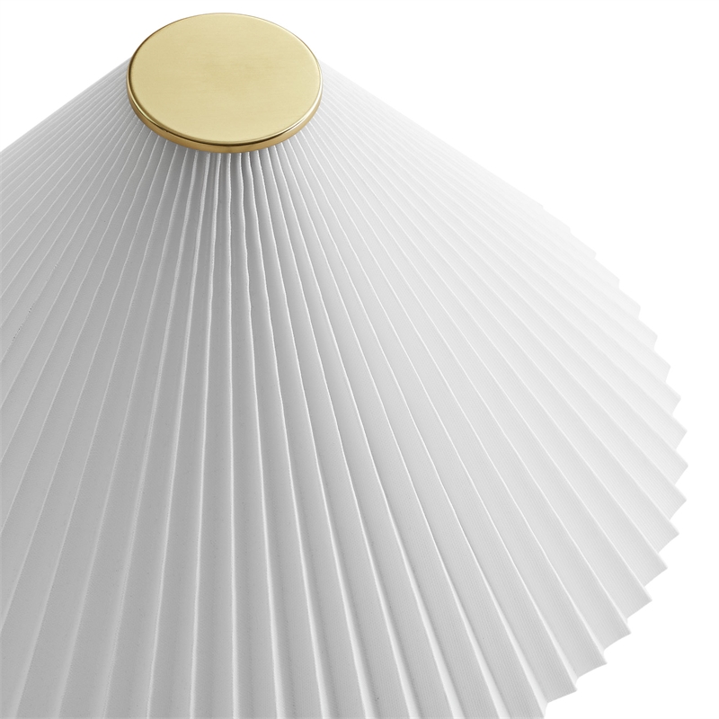 Modway Cove Table Lamp With Pleated Shade in Travertine