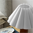 Modway Flora Table Lamp With Pleated Petal Shade in Walnut