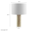 Modway Zenith Table Lamp With Fabric Drum Shade in Travertine