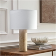Modway Zenith Table Lamp With Fabric Drum Shade in Travertine