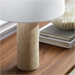 Modway Zenith Table Lamp With Fabric Drum Shade in Travertine