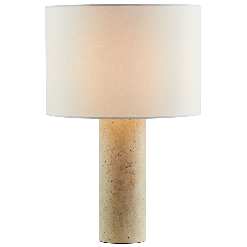 Modway Zenith Table Lamp With Fabric Drum Shade in Travertine