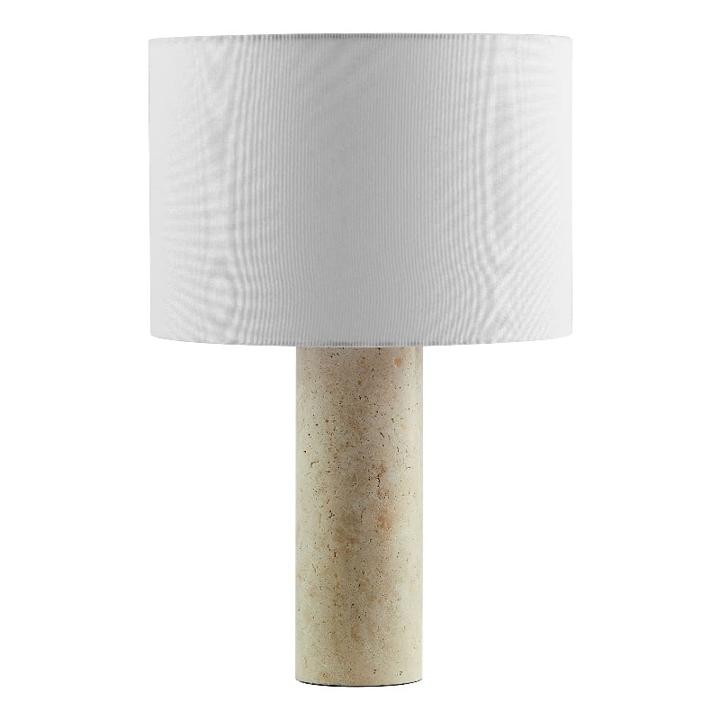 Modway Zenith Table Lamp With Fabric Drum Shade in Travertine