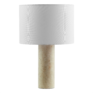 Modway Zenith Table Lamp With Fabric Drum Shade in Travertine