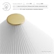 Modway Jessica Table Lamp With Pleated Fabric Shade in Walnut