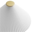 Modway Jessica Table Lamp With Pleated Fabric Shade in Walnut