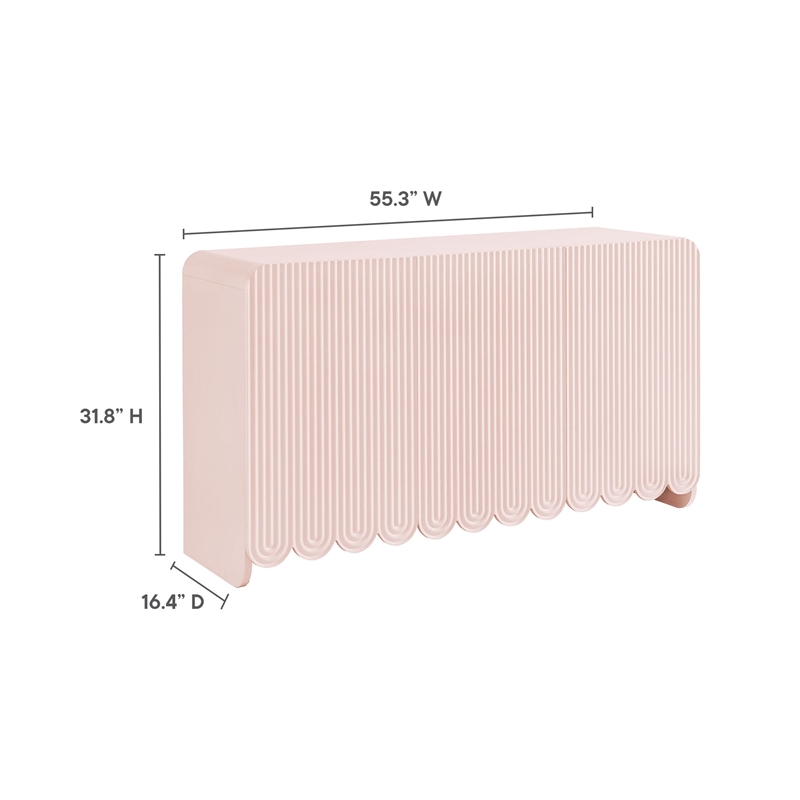 Modway Dahlia Sideboard Storage Cabinet in Soft Pink