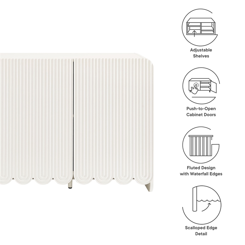 Modway Dahlia Sideboard Storage Cabinet in White