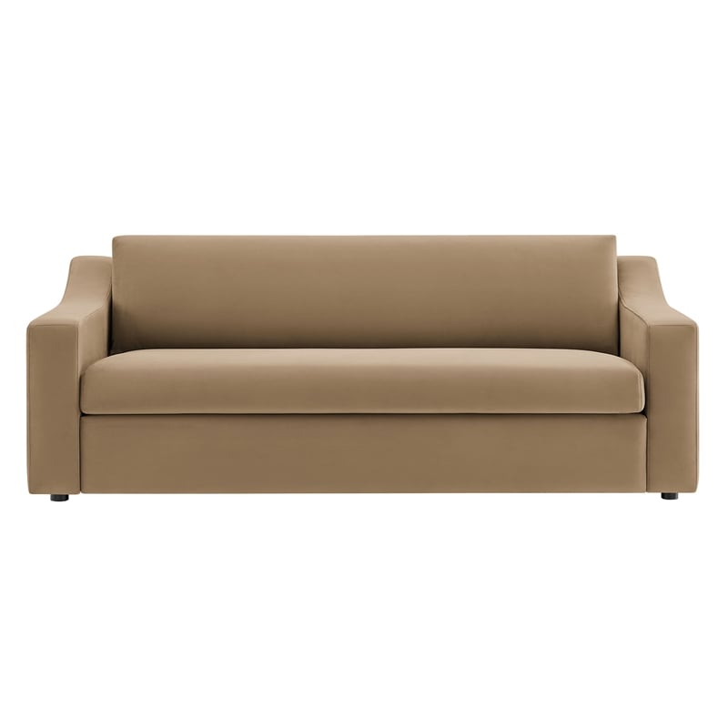 Liora Performance Velvet Sofa in Taupe
