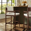 Remington Wood Fabric Bar Stool in Salt