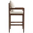Remington Wood Fabric Bar Stool in Salt