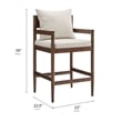 Remington Wood Fabric Counter Stool in Salt