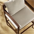 Remington Wood Fabric Counter Stool in Salt