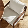 Remington Wood Fabric Dining Armchair in Salt