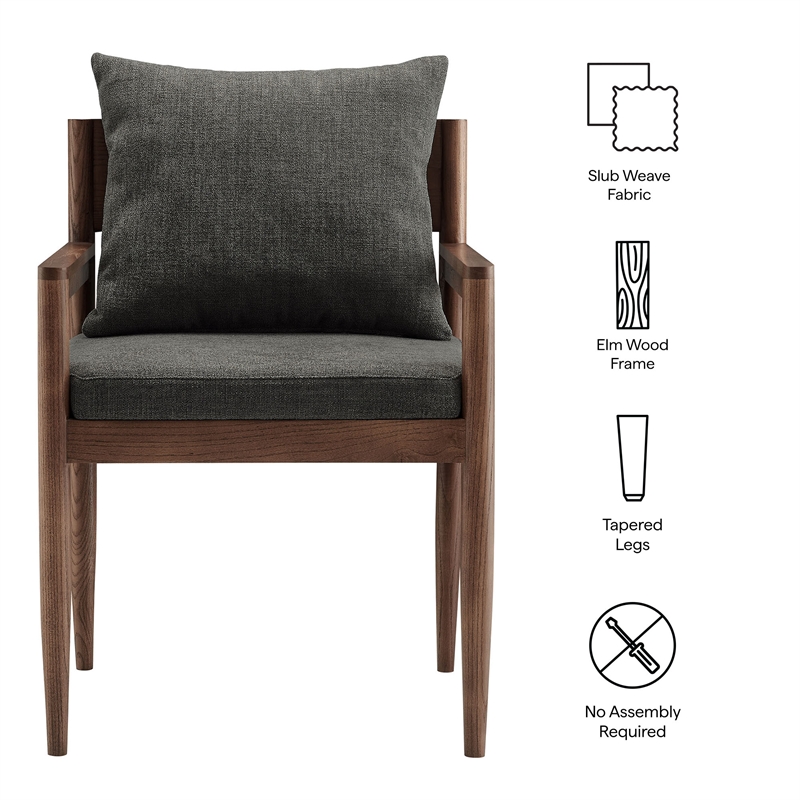 Remington Dining Armchair in Charcoal