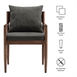 Remington Dining Armchair in Charcoal