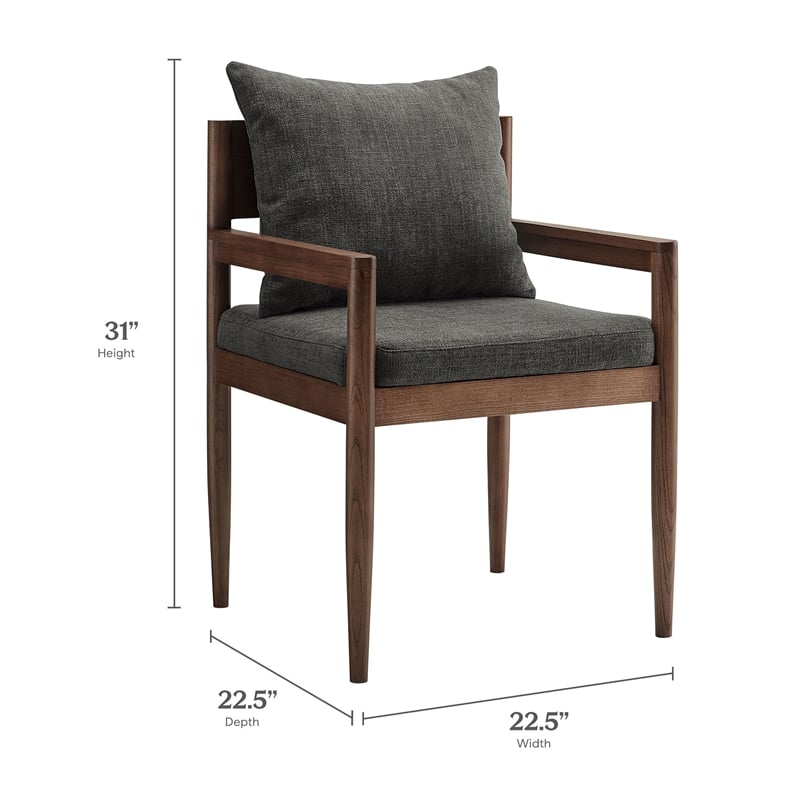 Remington Dining Armchair in Charcoal