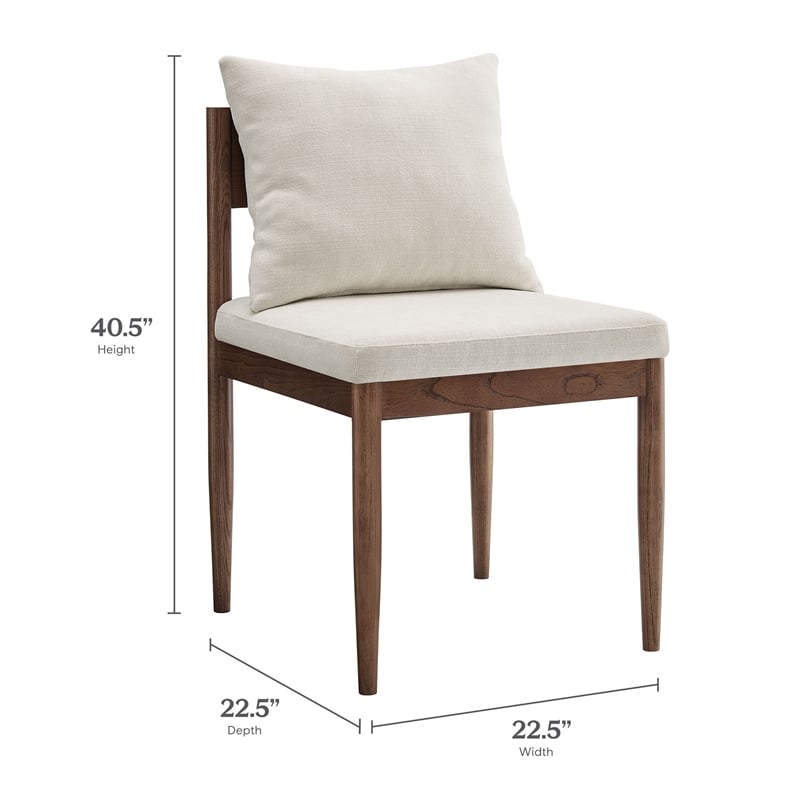 Remington Wood Dining Side Chair in Salt