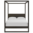 Alva Canopy Platform Bed in Smoked Oak