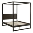 Alva Canopy Platform Bed in Smoked Oak
