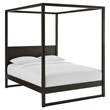 Alva Canopy Platform Bed in Smoked Oak