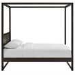 Alva Canopy Platform Bed in Smoked Oak