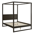Alva Canopy Platform Bed in Smoked Oak