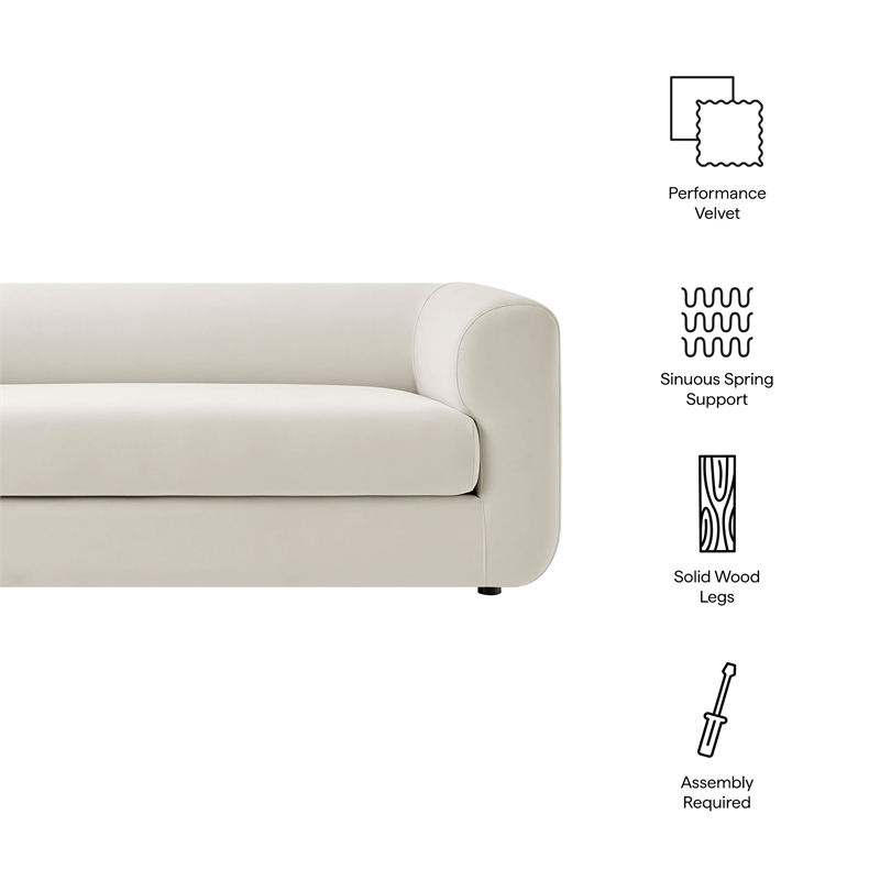 Modway Leif Sofa in Alabaster White