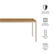 Finn Dining Table with Faux Wood Top in Natural