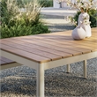 Finn Dining Table with Faux Wood Top in Natural