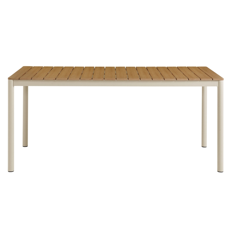 Finn Dining Table with Faux Wood Top in Natural