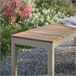 Finn Bench with Faux Wood Top in Natural