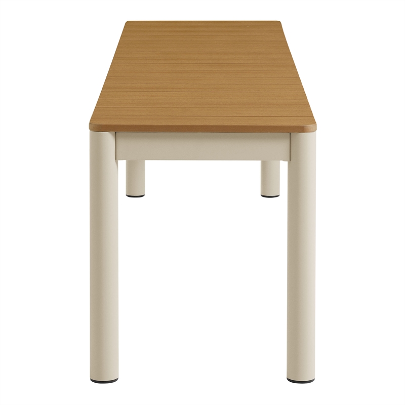 Finn Bench with Faux Wood Top in Natural