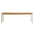Finn Bench with Faux Wood Top in Natural