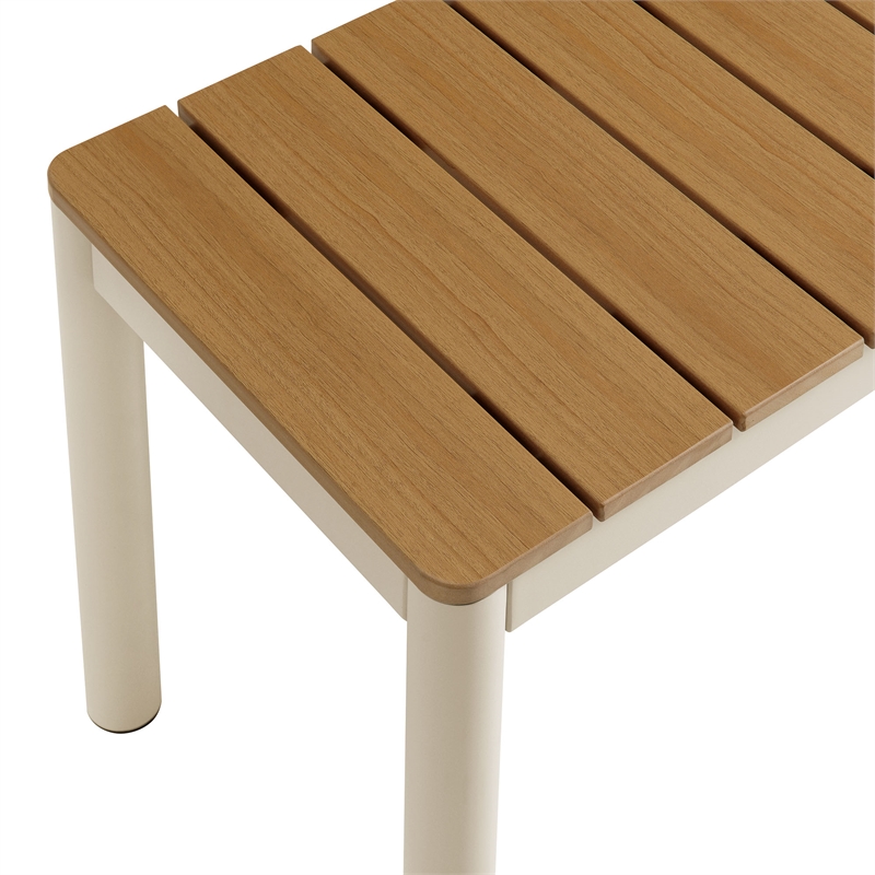 Finn Bench with Faux Wood Top in Natural