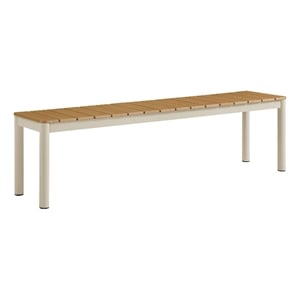 Finn Bench with Faux Wood Top in Natural
