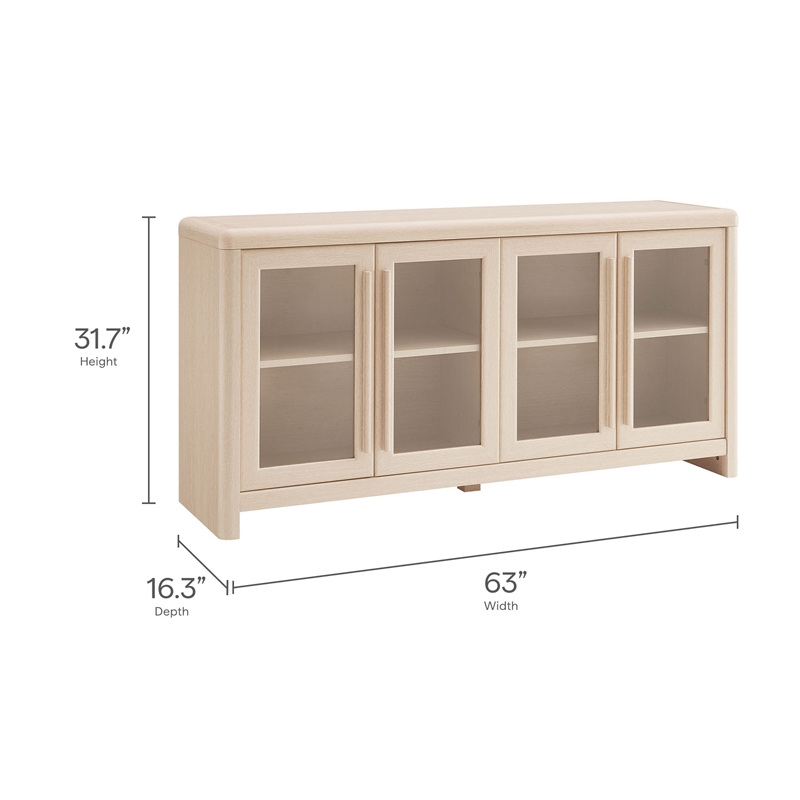 Evren Sideboard Storage Display Cabinet in Ash